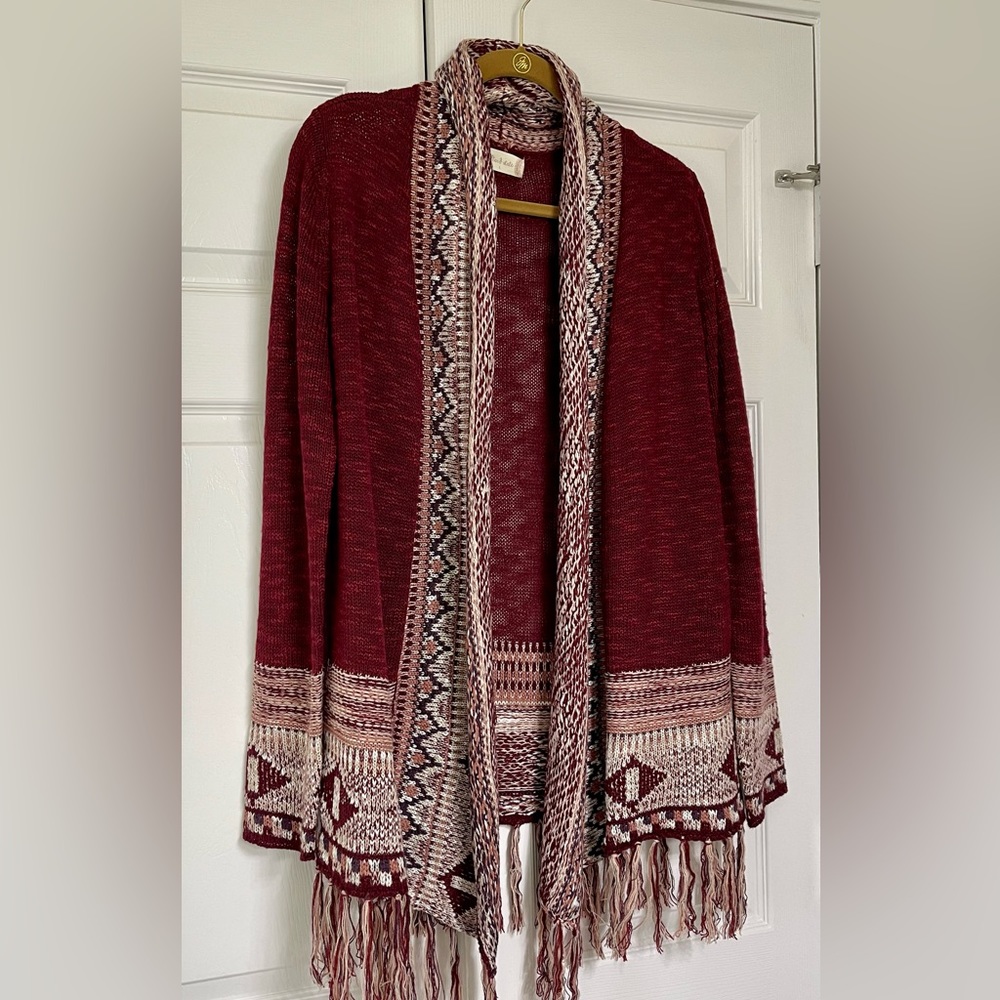 Altar’d State Fringed Cardigan Sweater